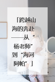 跨越山海的奔赴——从“杨老师”到“海河阿帕”
