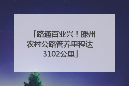路通百业兴！滕州农村公路管养里程达3102公里