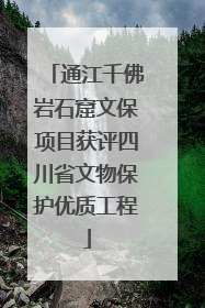通江千佛岩石窟文保项目获评四川省文物保护优质工程