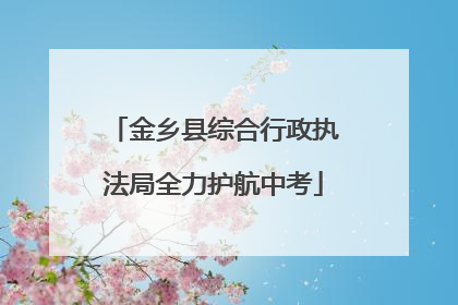 金乡县综合行政执法局全力护航中考