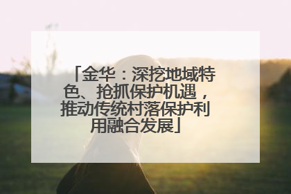 金华：深挖地域特色、抢抓保护机遇，推动传统村落保护利用融合发展