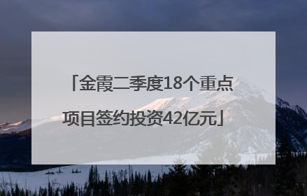 金霞二季度18个重点项目签约投资42亿元