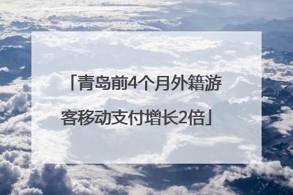 青岛前4个月外籍游客移动支付增长2倍