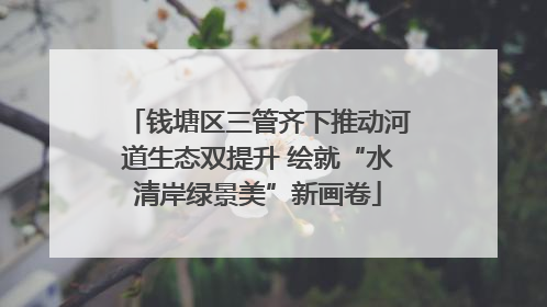 钱塘区三管齐下推动河道生态双提升 绘就“水清岸绿景美”新画卷