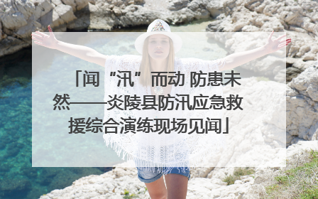 闻“汛”而动 防患未然——炎陵县防汛应急救援综合演练现场见闻