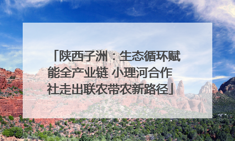 陕西子洲：生态循环赋能全产业链 小理河合作社走出联农带农新路径