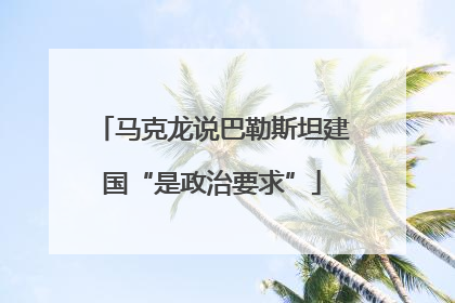 马克龙说巴勒斯坦建国“是政治要求”