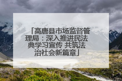 高唐县市场监督管理局：深入推进民法典学习宣传 共筑法治社会新篇章