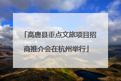 高唐县重点文旅项目招商推介会在杭州举行