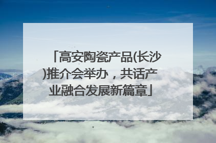 高安陶瓷产品(长沙)推介会举办，共话产业融合发展新篇章