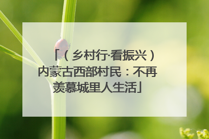 （乡村行·看振兴）内蒙古西部村民：不再羡慕城里人生活