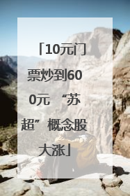 10元门票炒到600元 “苏超”概念股大涨