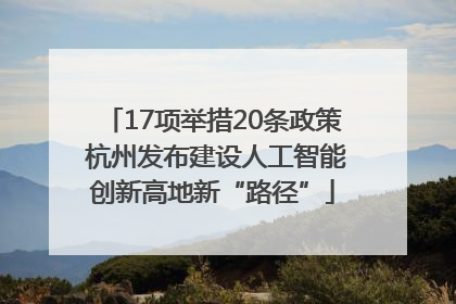 17项举措20条政策 杭州发布建设人工智能创新高地新“路径”