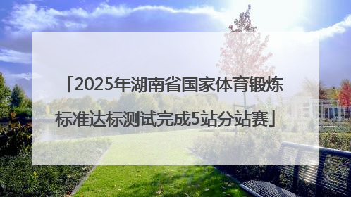 2025年湖南省国家体育锻炼标准达标测试完成5站分站赛