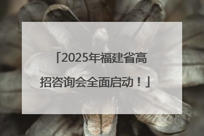 2025年福建省高招咨询会全面启动！