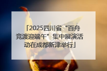 2025四川省“百舟竞渡迎端午”集中展演活动在成都新津举行