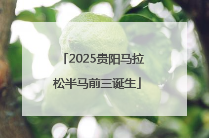 2025贵阳马拉松半马前三诞生
