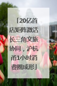 20亿首店矩阵激活长三角文旅协同，沪杭甬1小时消费圈成形