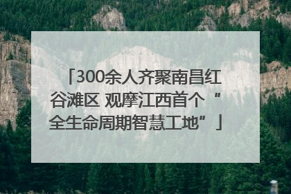 300余人齐聚南昌红谷滩区 观摩江西首个“全生命周期智慧工地”
