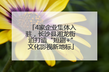 4家企业集体入驻，长沙县湘龙街道打造“短剧+”文化影视新地标