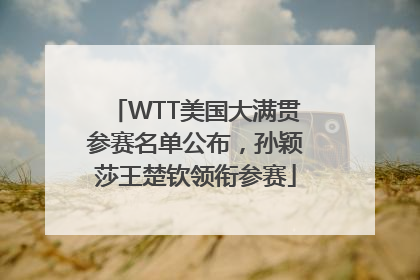 WTT美国大满贯参赛名单公布，孙颖莎王楚钦领衔参赛